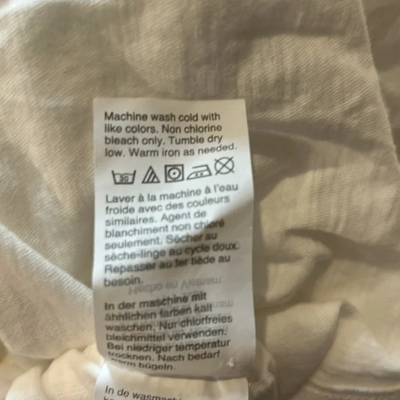 Madewell V-neck, white cotton tee Size L - Picture 3 of 4